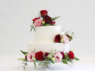 buttercream cake com flores