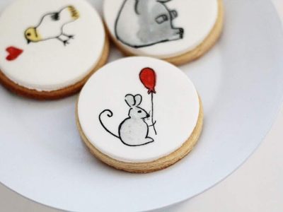 biscoito pintado à mão tema bichinhos em festa