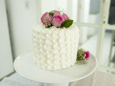 Buttercream cake espatulado