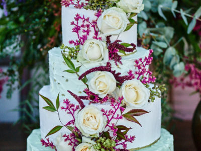 Buttercream Cake espatulado com toques de dourado