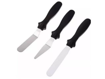 Jogo C/ 3 Espátulas Confeiteiro para espatular bolos